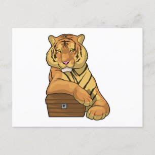 Tiger Skattkista Vykort