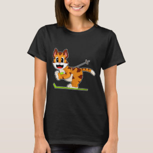 Tiger Skier Ski Winter sport T Shirt