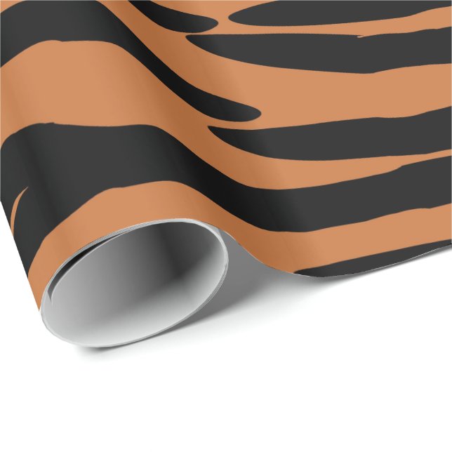Tiger Skin Patterned Presentpapper (Rullad Hörn)