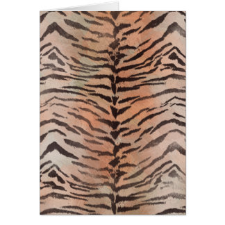 Tiger Skin Print in Tangerine Apricot Hälsningskort
