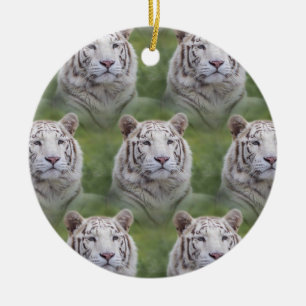 Tiger Skin Print, Safari Animal, Manar Women Kids Julgransprydnad Keramik