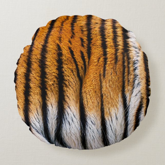 Tiger Skin Round Pillow Rund Kudde (Framsidan)