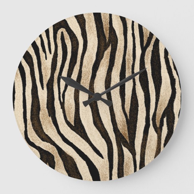 Tiger Skin Seamless Struktur Stor Klocka (Framsida)