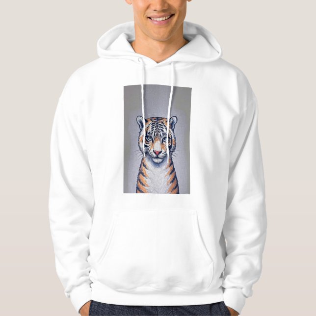 Tiger skjorta hoodie (Framsida)