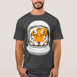 Tiger som Astronaut med Helmet T Shirt