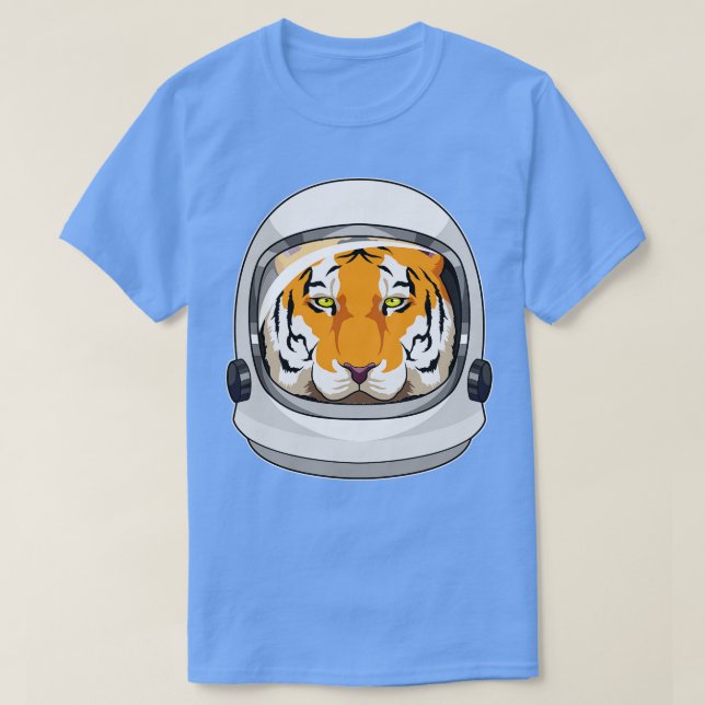 Tiger som Astronaut med Helmet T Shirt (Design framsida)
