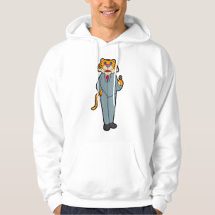 Tiger som brudgumme med vigselring hoodie