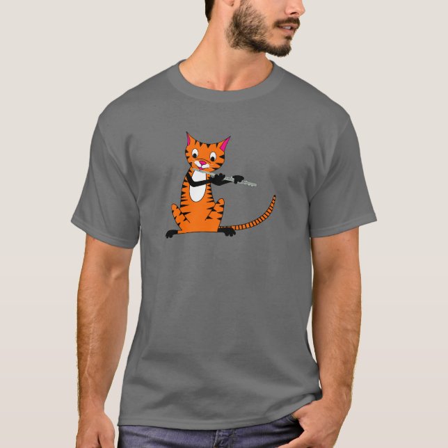 Tiger som leker flöjten tröja (Framsida)