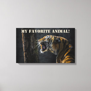 Tiger som mitt favoritdjur! canvastavla