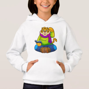 Tiger som Nerd med Bok T Shirt
