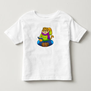 Tiger som Nerd med Bok T Shirt