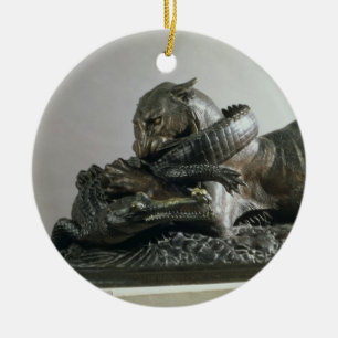 Tiger som slukar en alligator, 1832 (brons), julgransprydnad keramik