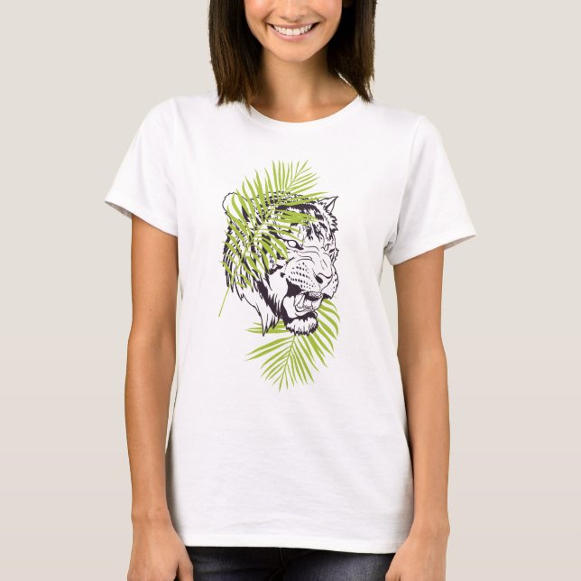Tiger-sommarskjorta T Shirt (Framsida)