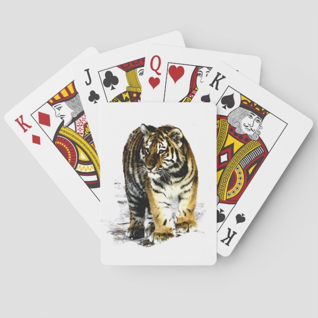 Tiger Spel Kort (Baksidan)