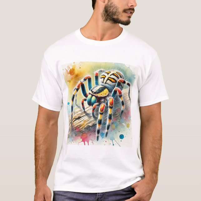 Tiger Spider 260824AREF109 - Watercolor T Shirt (Framsida)