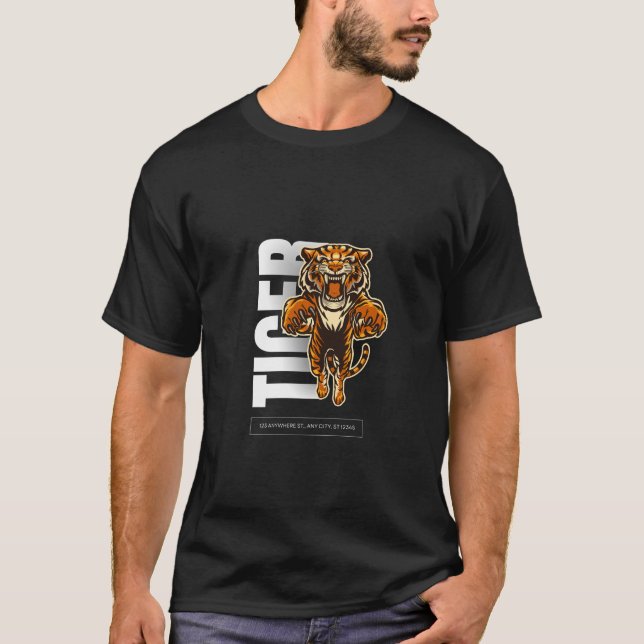 Tiger Spirit Unleashed T Shirt (Framsida)