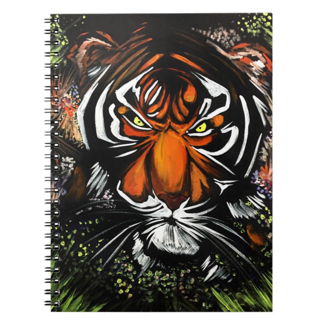 Tiger Stare Anteckningsbok (Framsidan)