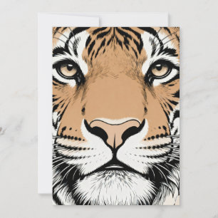 Tiger stare, Tiger ansikte Inbjudningar