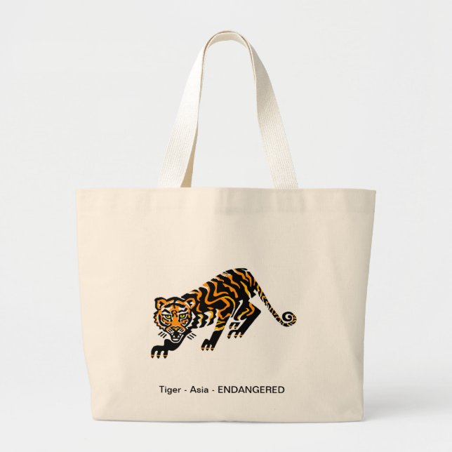 Tiger - stor tocksäck jumbo tygkasse (Framsidan)