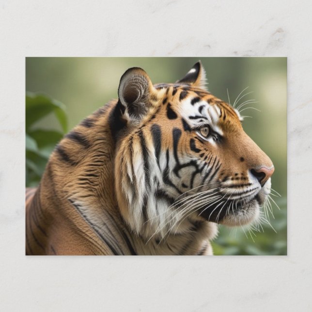 Tiger Stort Katt Natur Vilda Djur Bild Vykort (Framsida)