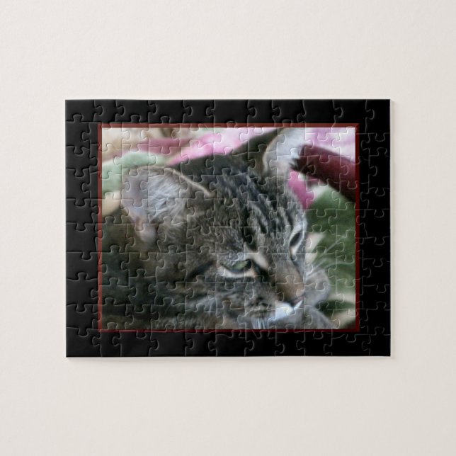 Tiger Stripe Kitty Jigsaw Puzzle Pussel (Horisontell)