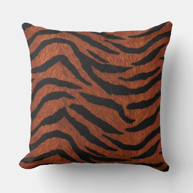 Tiger Stripe Wild Pattern Kudde (Framsida)