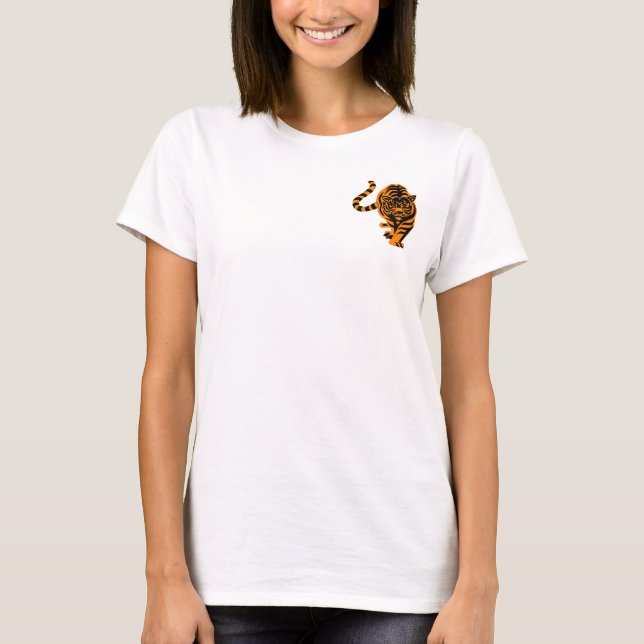 Tiger Stripes Art Smart School Lärare Destiny Tee (Framsida)