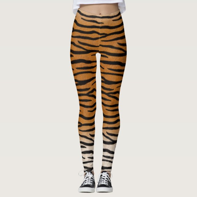 Tiger Stripes Exotic Animal Leggings (Framsida)