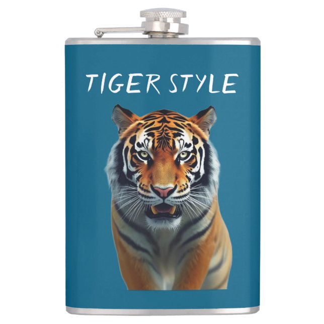 Tiger Style – Vild Energisk Grafik Fickplunta (Framsidan)