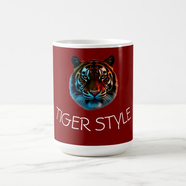 Tiger Style – Vild Energisk Grafik Kaffemugg (Center)