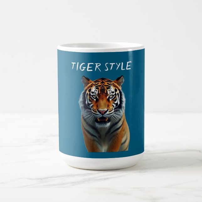 Tiger Style – Vild Energisk Grafik Kaffemugg (Center)