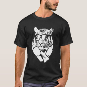 Tiger Sunglasses Hörfoner Party Music Tiger Fläkt T Shirt