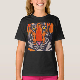 Tiger (svart) - Flickors T-Shirt
