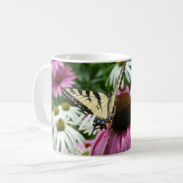 Tiger Swallowtail Butterfly Coneflower Coffee Mugg