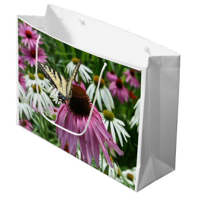Tiger Swallowtail Butterfly Coneflower Gift Bag (Framsidan Vinklad)