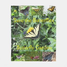 Tiger Swallowtail Butterfly Garden Blanket Fleecefilt