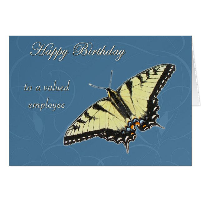 Tiger Swallowtail Butterfly Hälsningskort (Framsidan Horizontal)