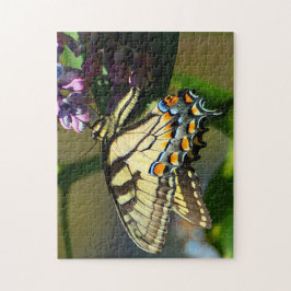 Tiger Swallowtail Butterfly på Lilac Puzzle Pussel