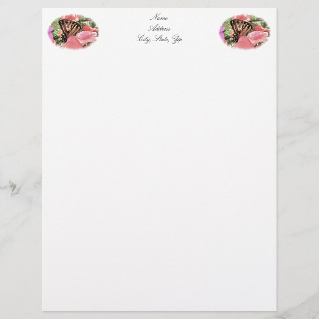 Tiger Swallowtail Letterhead Brevhuvud (Framsida)