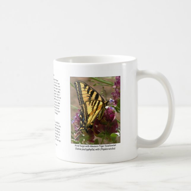 Tiger Swallowtail med den rosa visa kaffemuggen Kaffemugg (Höger)