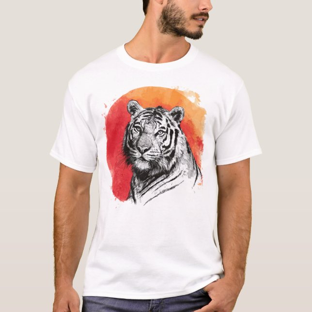 Tiger symbol of courage t shirt (Framsida)