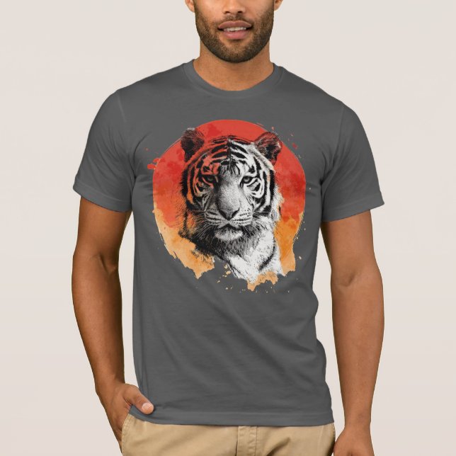 Tiger symbol of courage.  t shirt (Framsida)