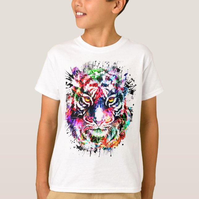 Tiger T-Shirt | FärgTiger Shirt (Framsida)