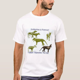 Tiger T-Shirt för utdragning av tylacin Tasmanian