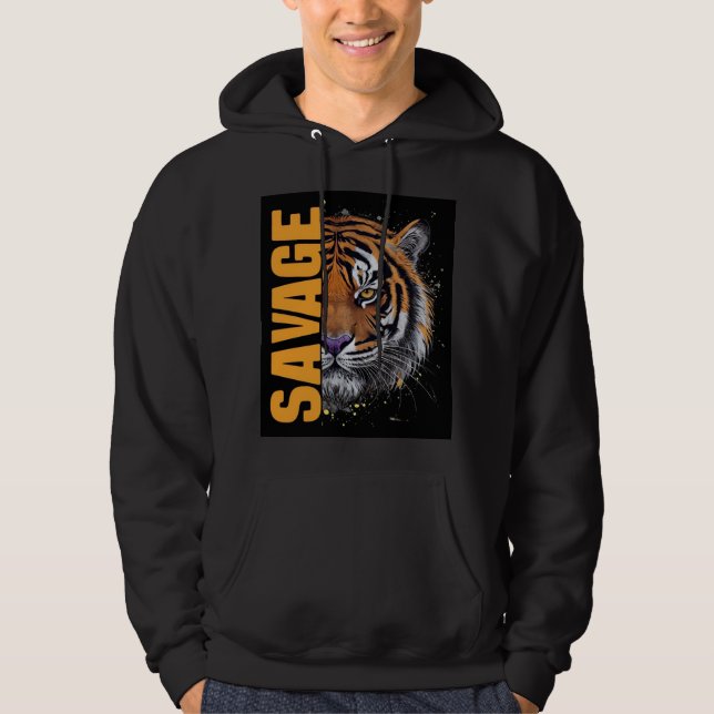 Tiger t-shirt hoodie (Framsida)