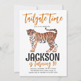 Tiger Tailgate Birthday Inbjudan