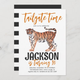 Tiger Tailgate Birthday Inbjudan
