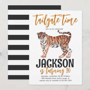 Tiger Tailgate Birthday Inbjudan
