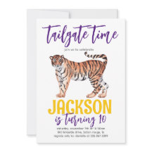 Tiger Tailgate Birthday Inbjudan