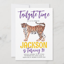 Tiger Tailgate Birthday Inbjudan